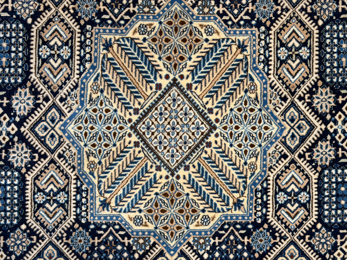 Hand-Knotted Persian Nain Rug - 5’2”x8’9”