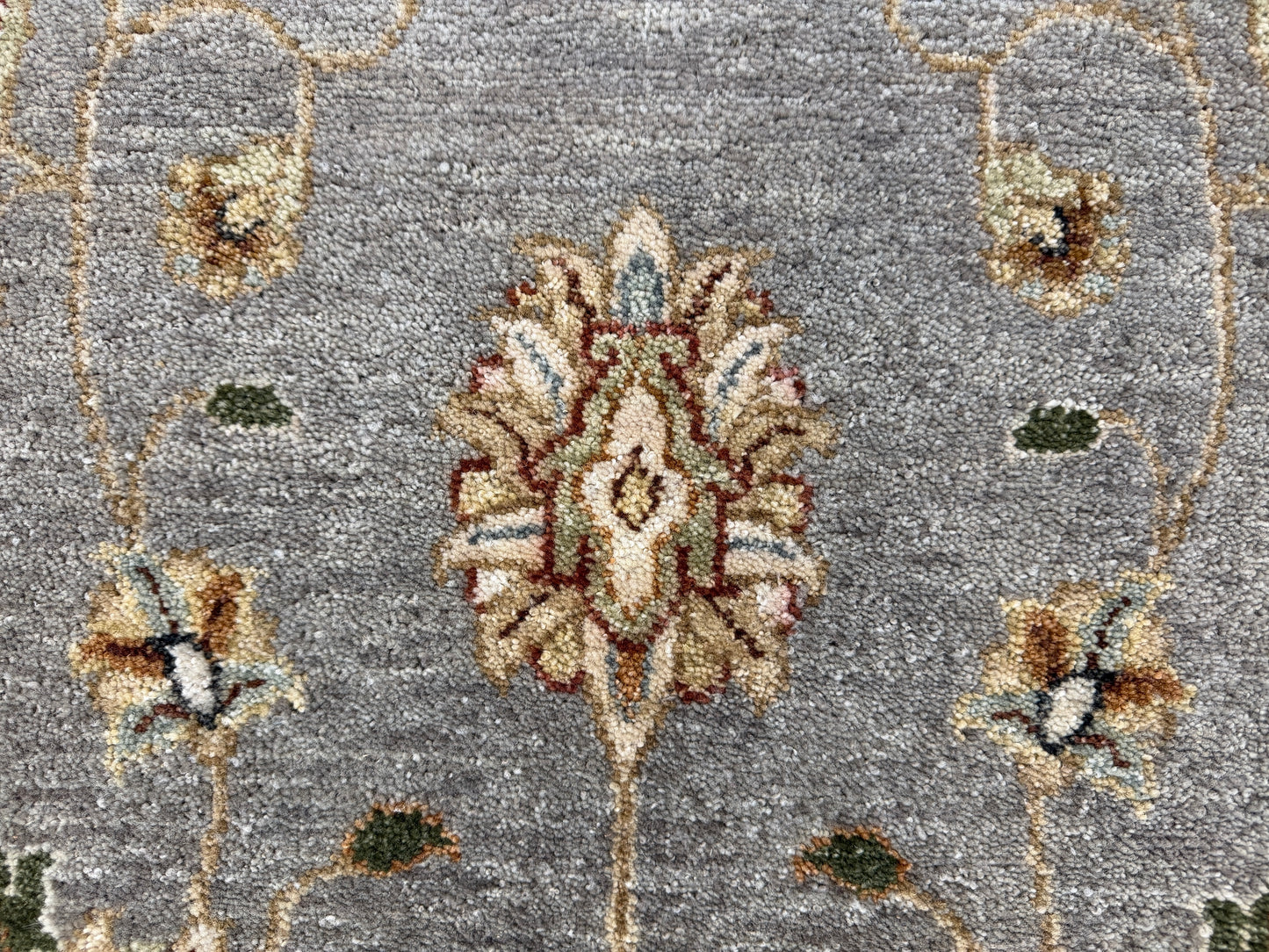2’7”x12’3” Hand-Knotted Wool Chobi Oriental Runner Handmade Gray Carpet
