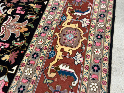 Hand-Knotted 60 Raj Persian Tabriz Heriz Rug - 6'6"x9'6"