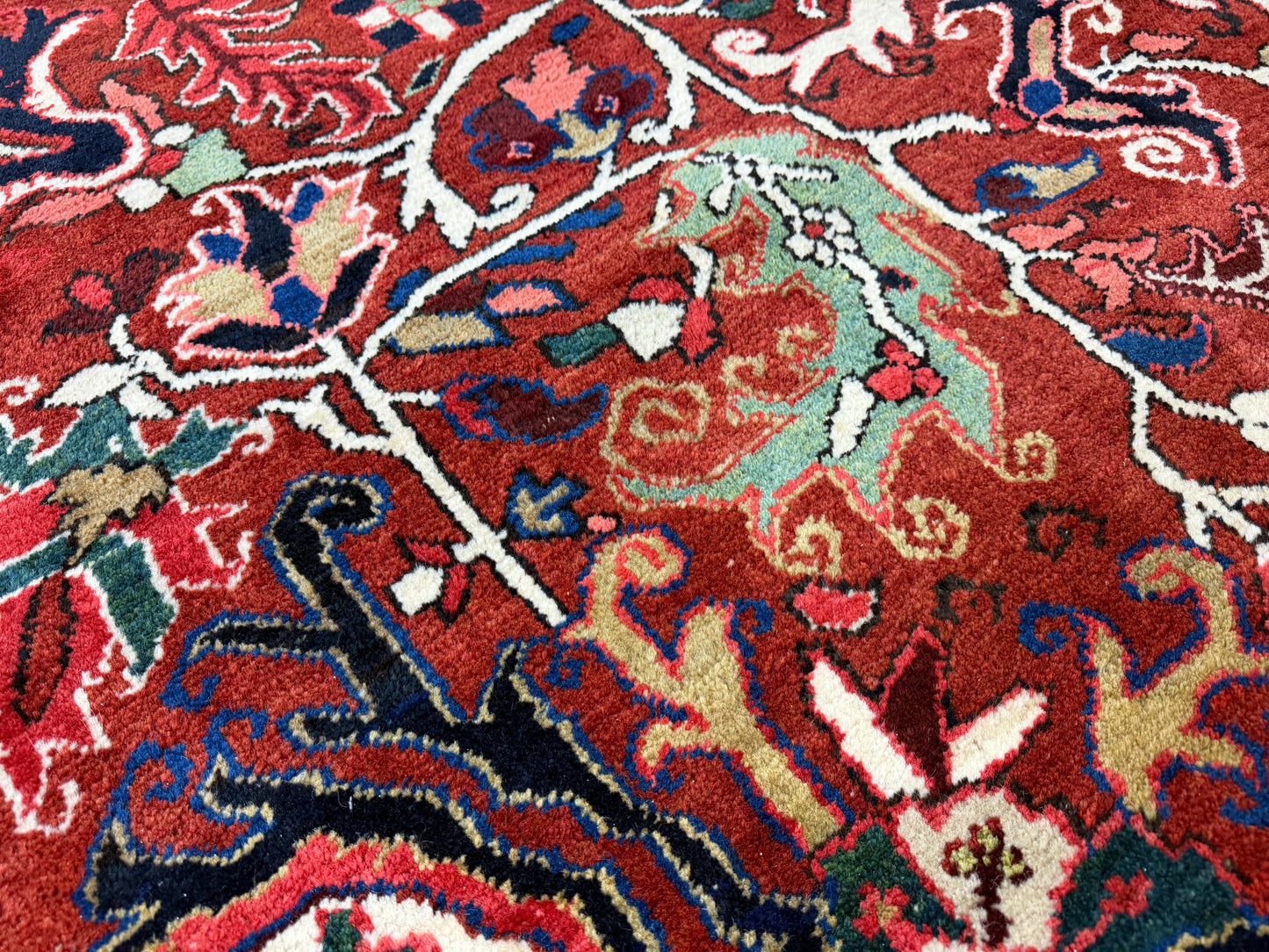 Hand-Knotted Persian Heriz Rug - 10’1”x12’2”