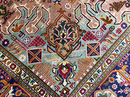 9’8”x13’ Hand-Knotted Persian Tabriz Area Rug