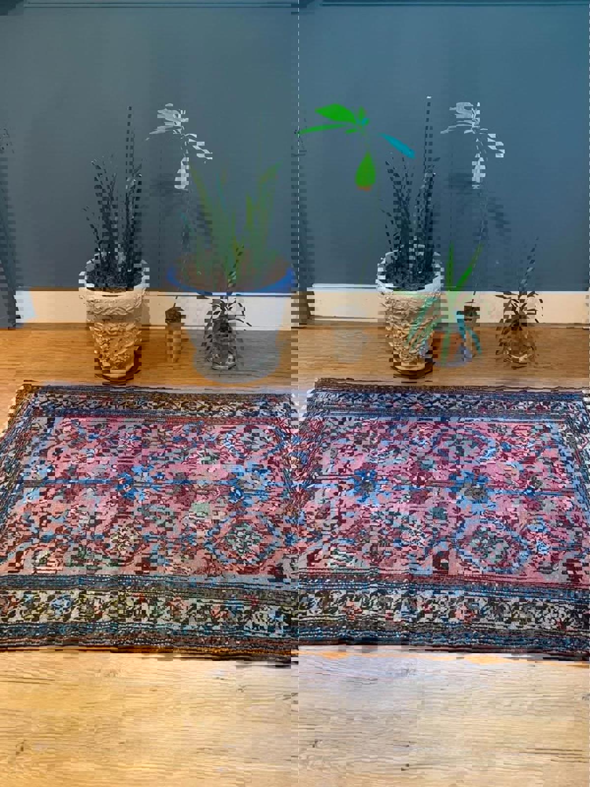 3’5”x6’ Antique Handmade Persian Hamadan Rug