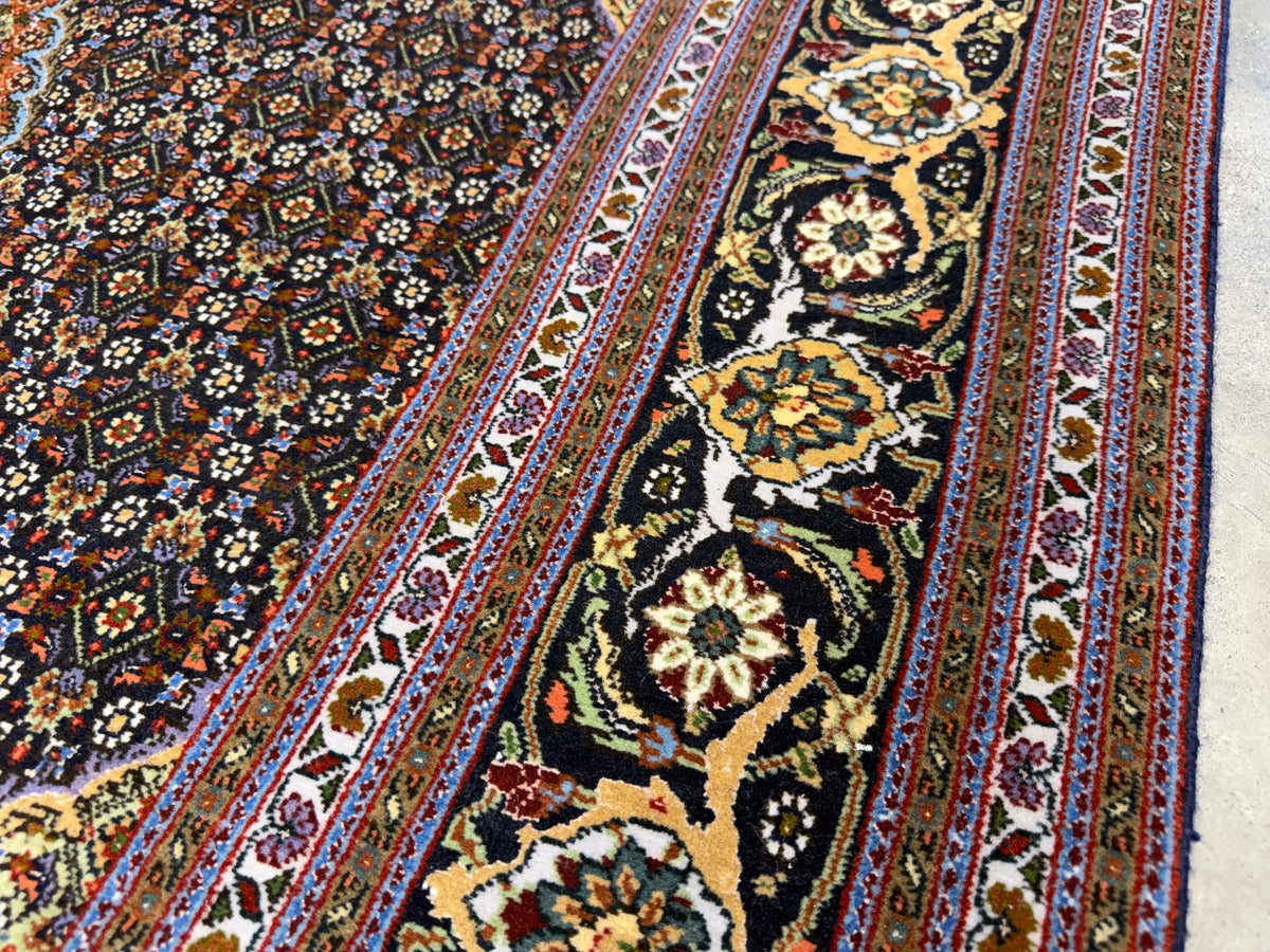 Hand-Knotted Persian Tabriz Mahi Rug - 5'1"x6'8"