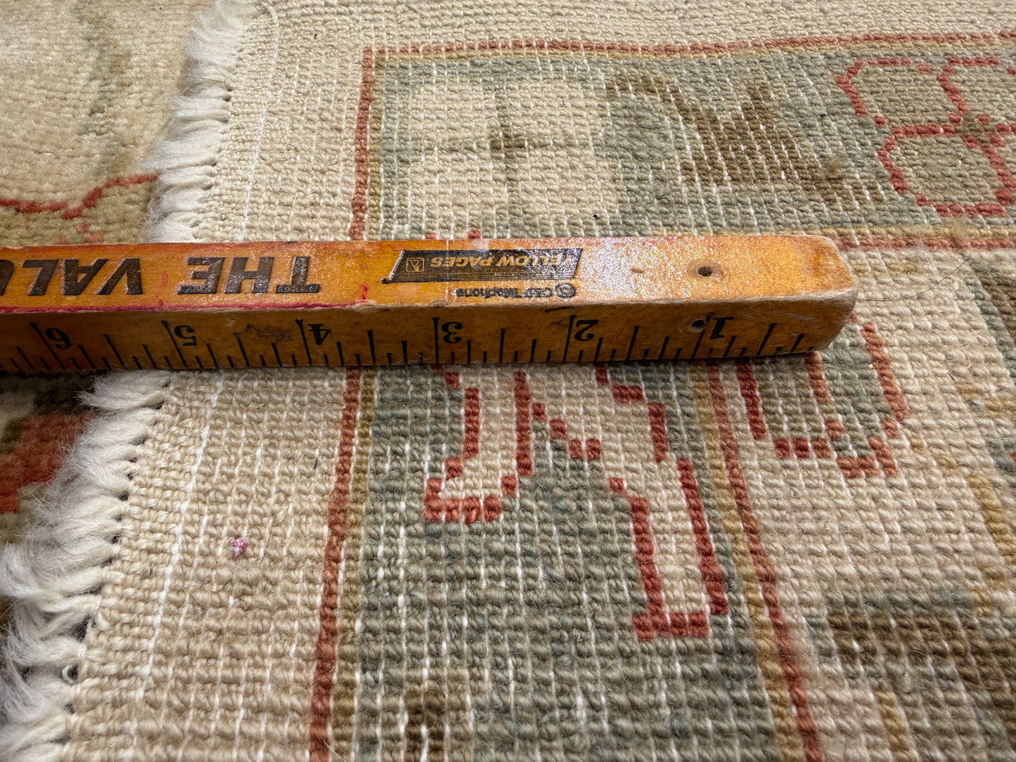 13’1”x16’2” Hand-Knotted Wool Oushak Area Rug Handmade All-over Carpet