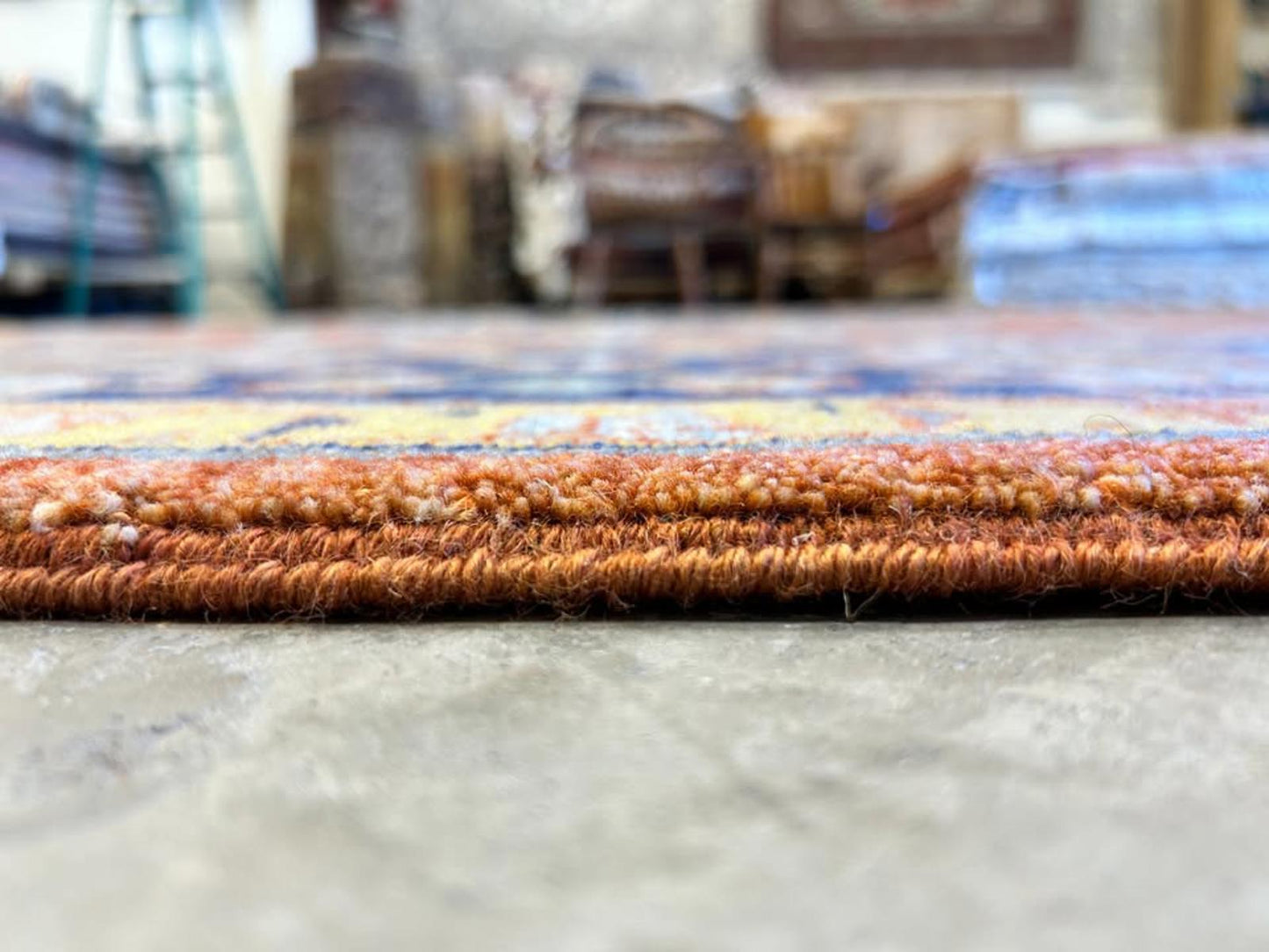 9'x11'10" Handmade 100% Wool Indian Serapi Rug
