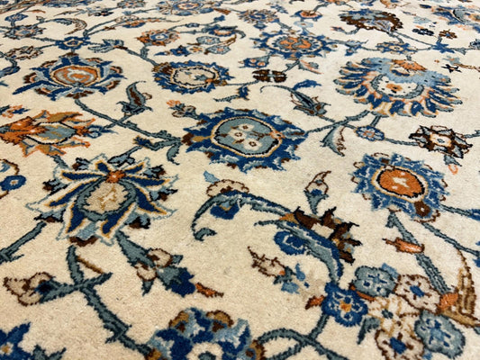 10’4”x15’2” Hand-Knotted Wool All-over Kashan Persian Area Rug