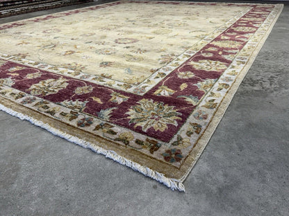 8’x10’ Hand-Knotted Wool Pishawar All-over Area Rug