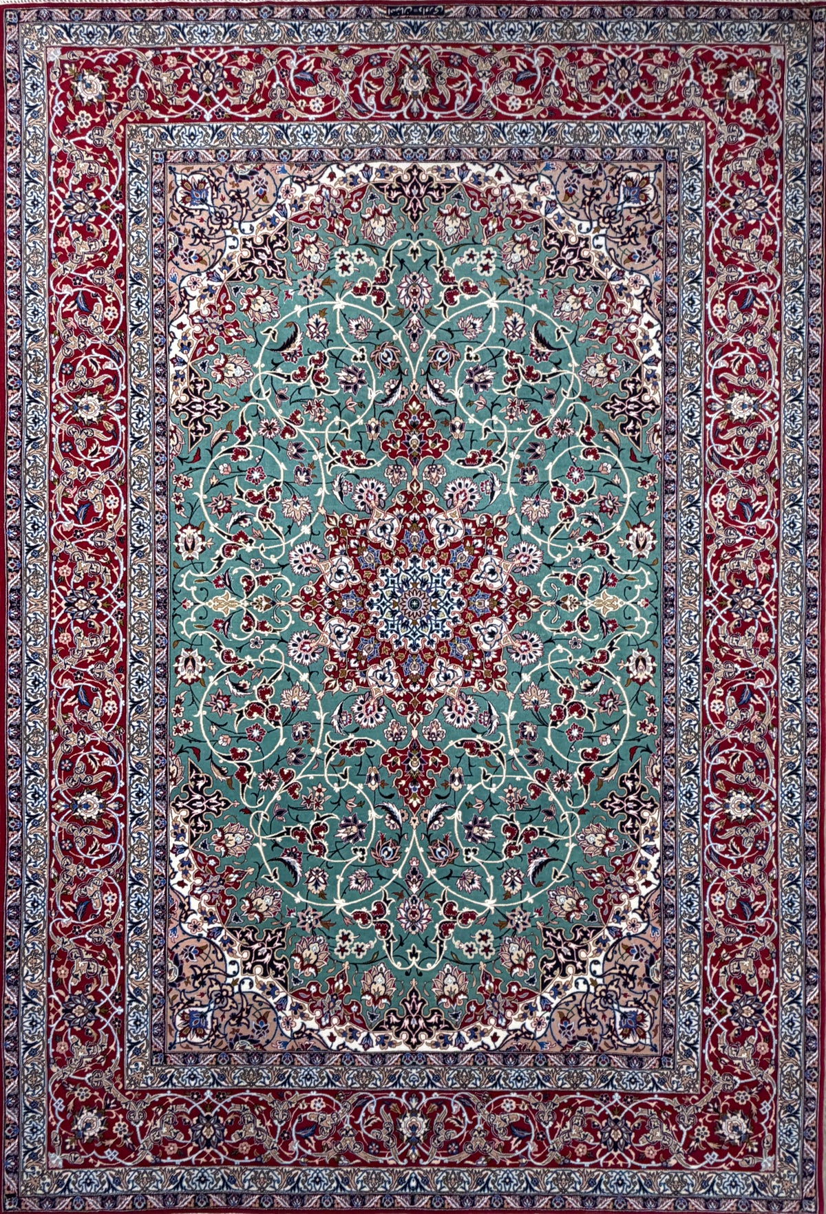 Hand-Knotted Persian Isfahan Rug - Signed Davari - 6’9”x10’