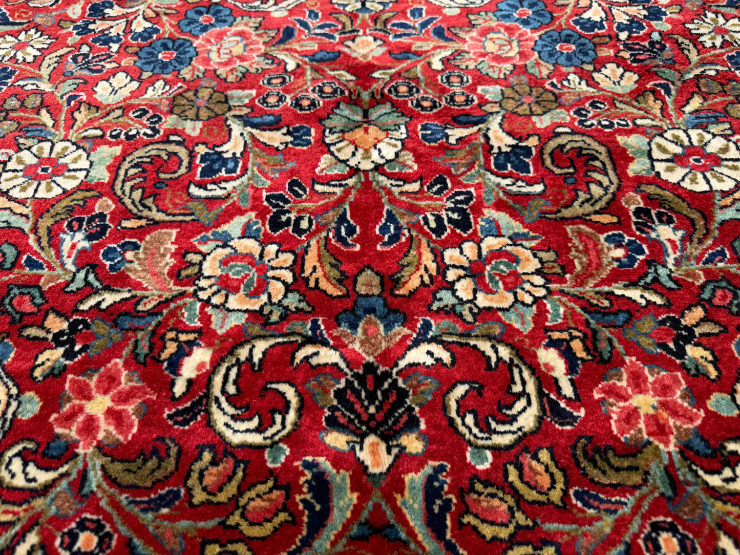 Hand-Knotted Persian Sarouk Rug - 10’x21’8”