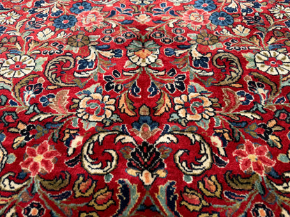 Hand-Knotted Persian Sarouk Rug - 10’x21’8”