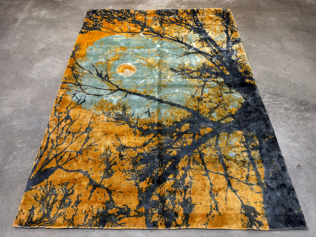 Hand-Knotted Mystical Forest Rug - 5’7”x7’11”