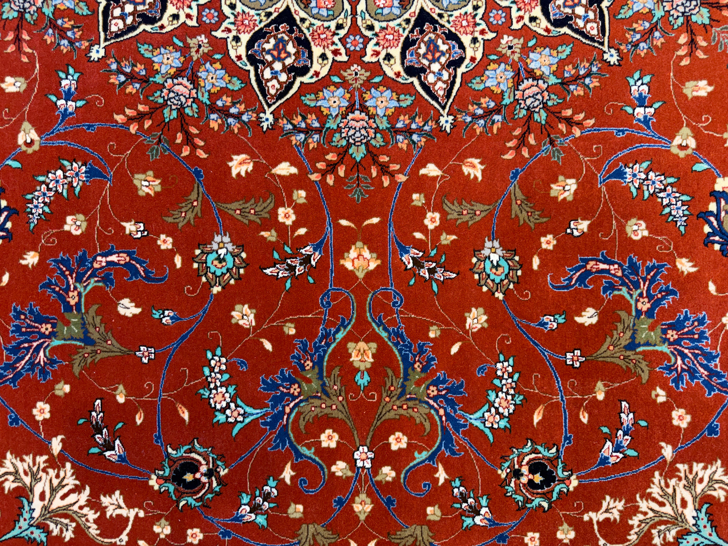 9’8”x13’3” Very Fine Hand-Knotted Persian Tabriz 80 Raj Signed Emad Fakher Area Rug