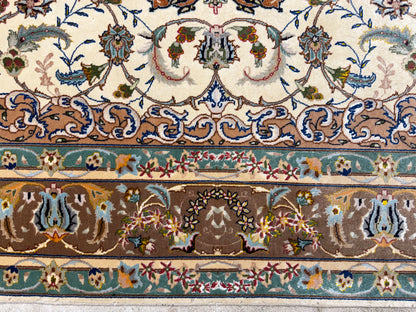 Hand-Knotted 60 Raj Persian Tabriz Rug - 4’11”x6’8”