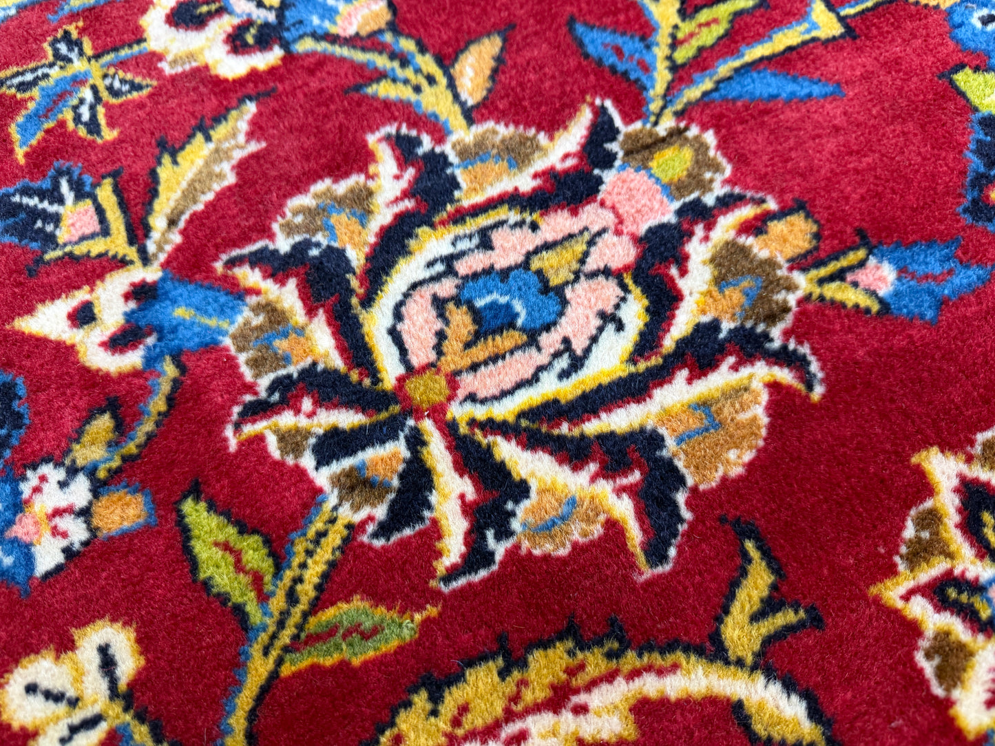 11’4”x16’2” Hand-Knotted Very Fine Kork Wool Persian Kashan Signed Area Rug Handmade