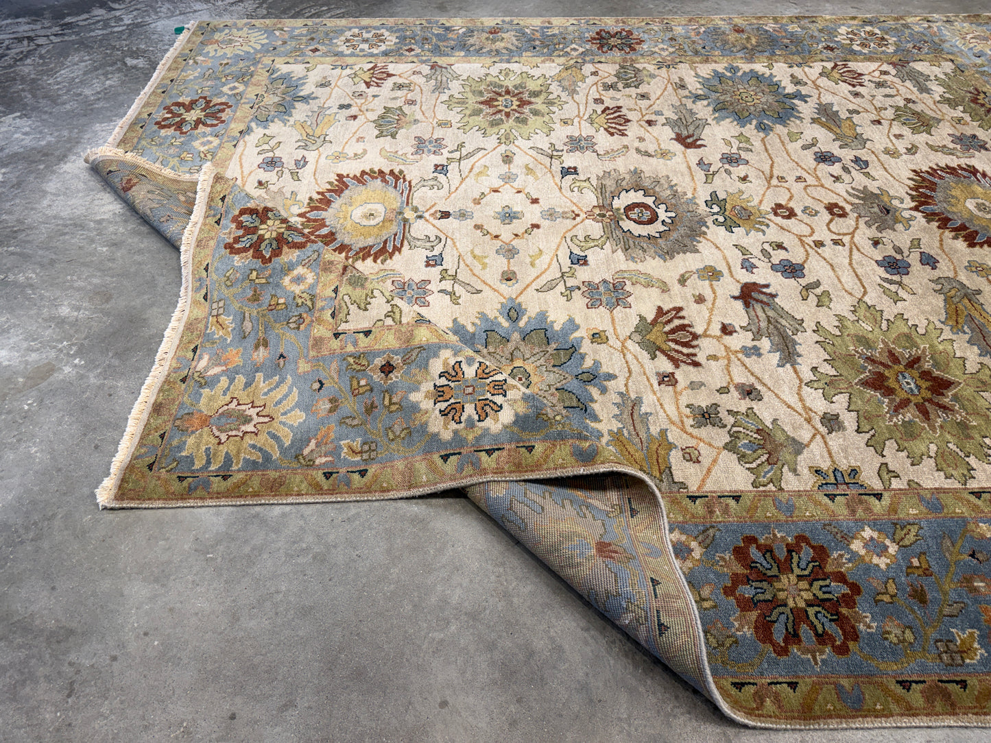 8’x9’10” Hand-Knotted Wool IndoMahal Area Rug