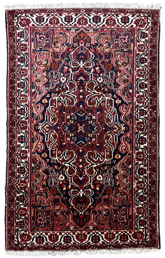 Antique Hand-Knotted Bakhtiari Rug - 5’5”x8’3”