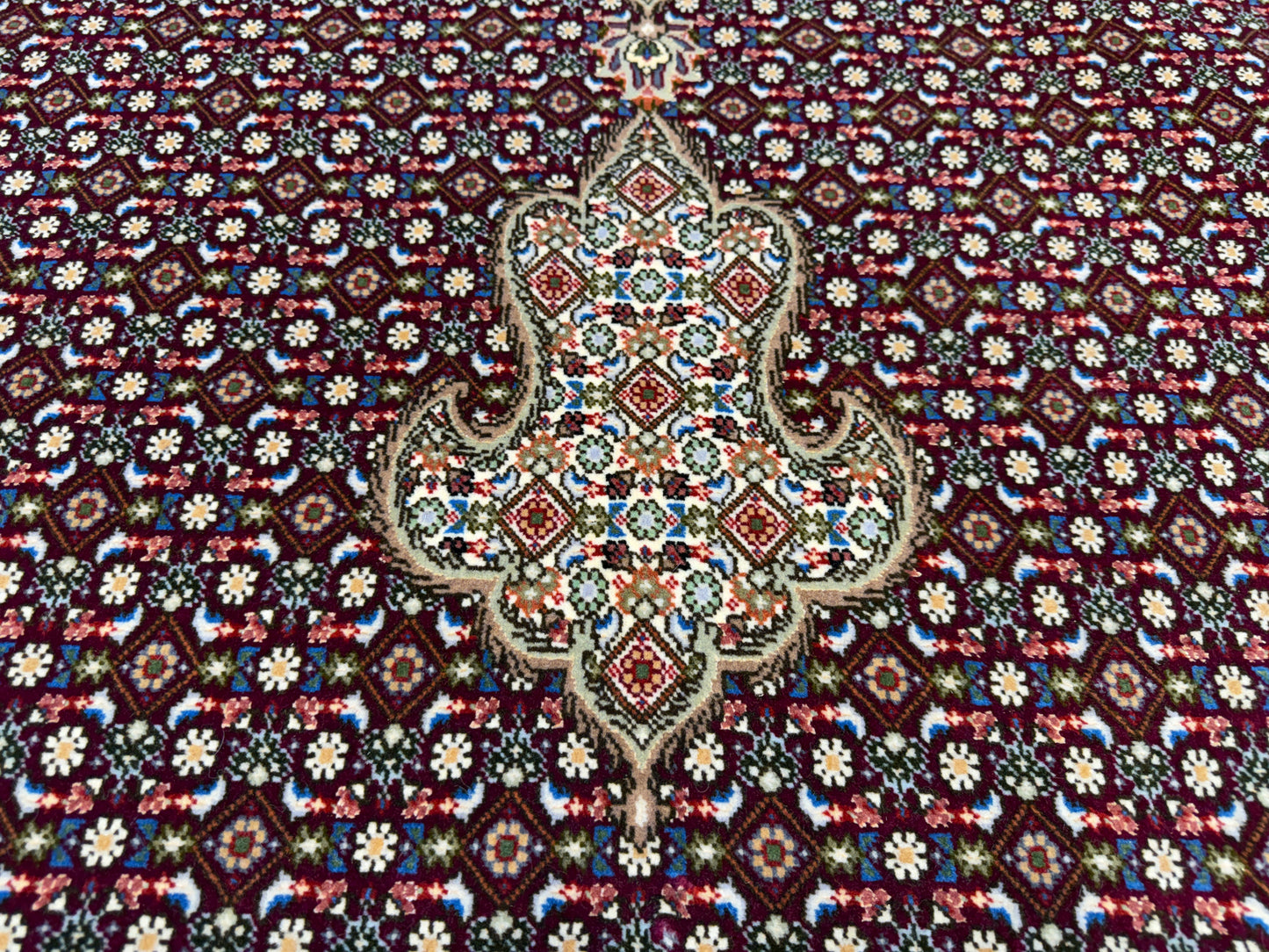 Hand-Knotted Persian Tabriz Mahi Rug - 10’x13’3”