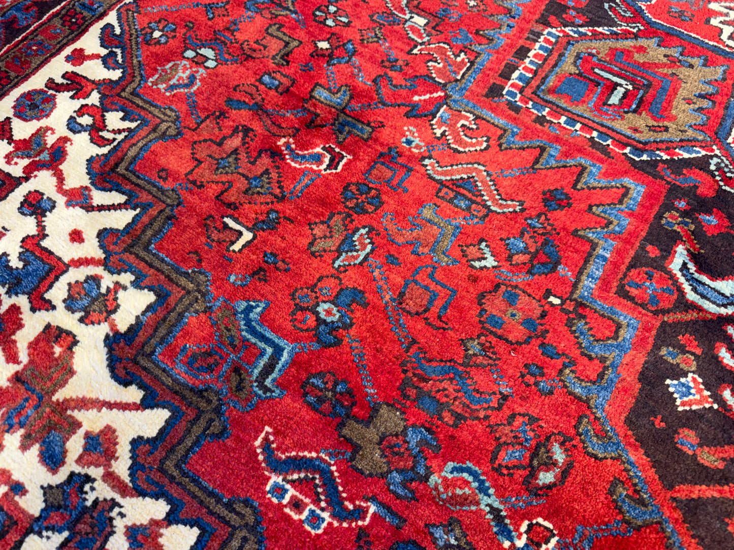 Hand-Knotted Persian Heriz Rug - 7’3”x10’3”
