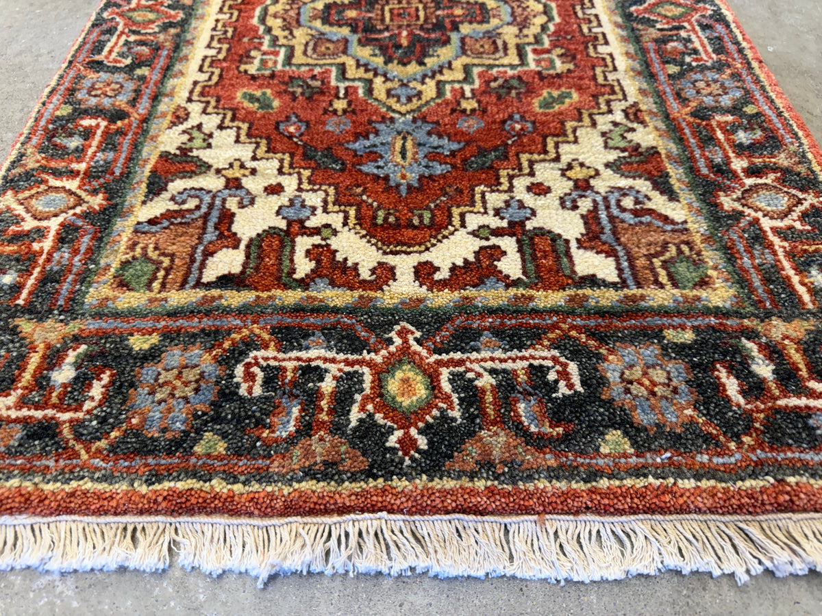 Hand-Knotted IndoHeriz Rug - 2’x3’