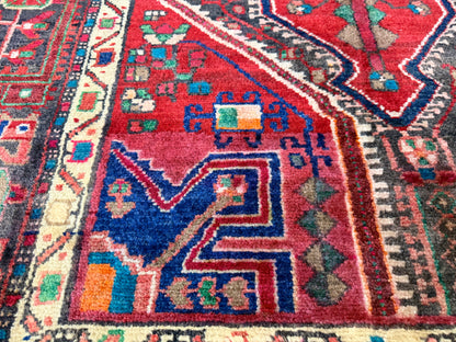 Hand-Knotted Persian Hamadan Rug - 5’3”x9’3”