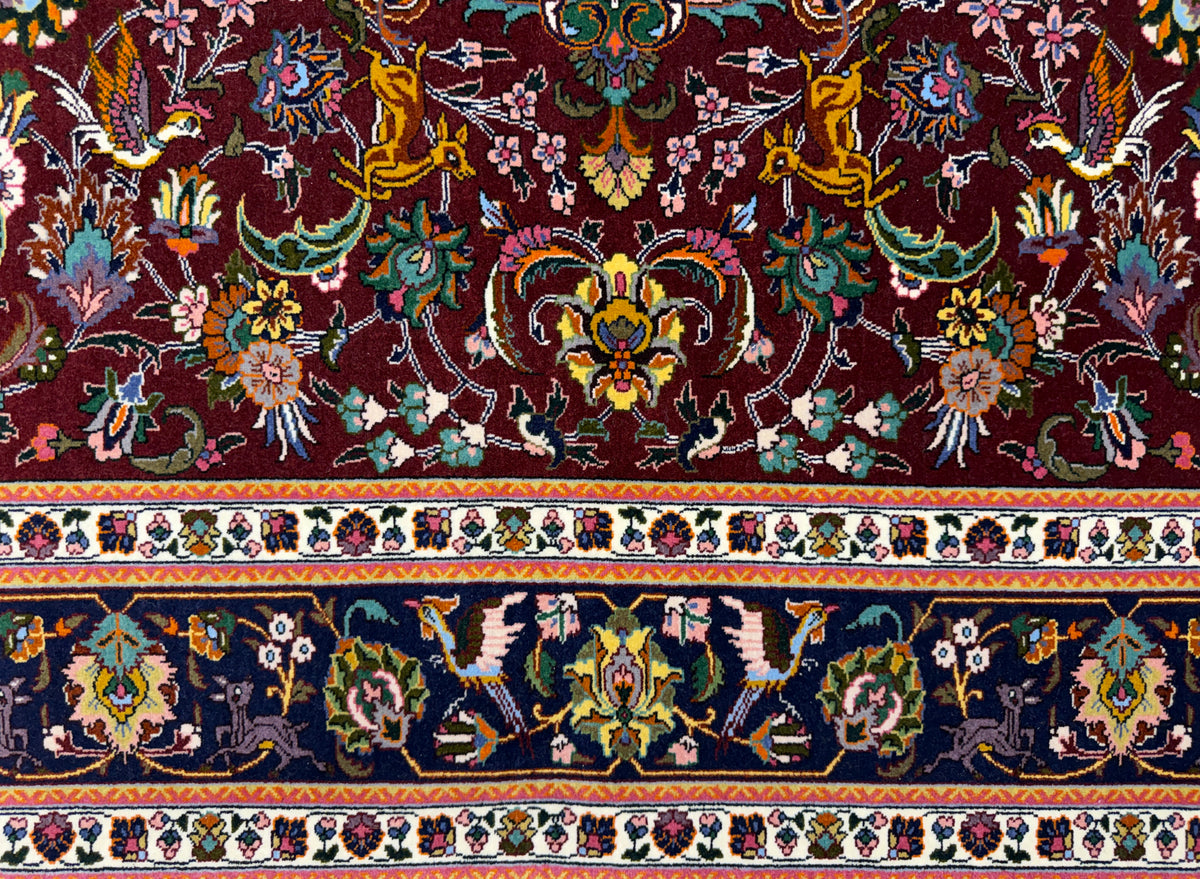 Hand-Knotted Persian Tabriz 60 Raj Rug - 4'9"x6'10"