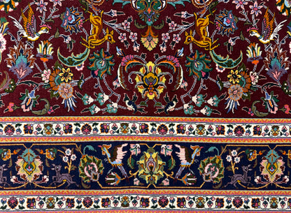 Hand-Knotted Persian Tabriz 60 Raj Rug - 4'9"x6'10"