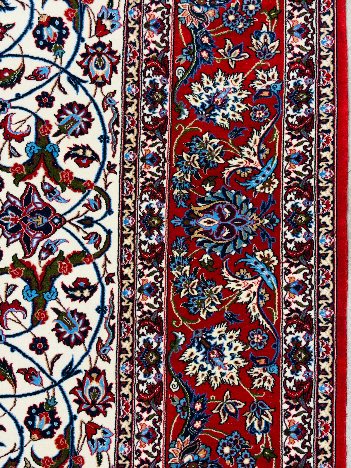 Hand-Knotted Persian Isfahan Rug - Signed Seirafian - 6’6”x10’2”