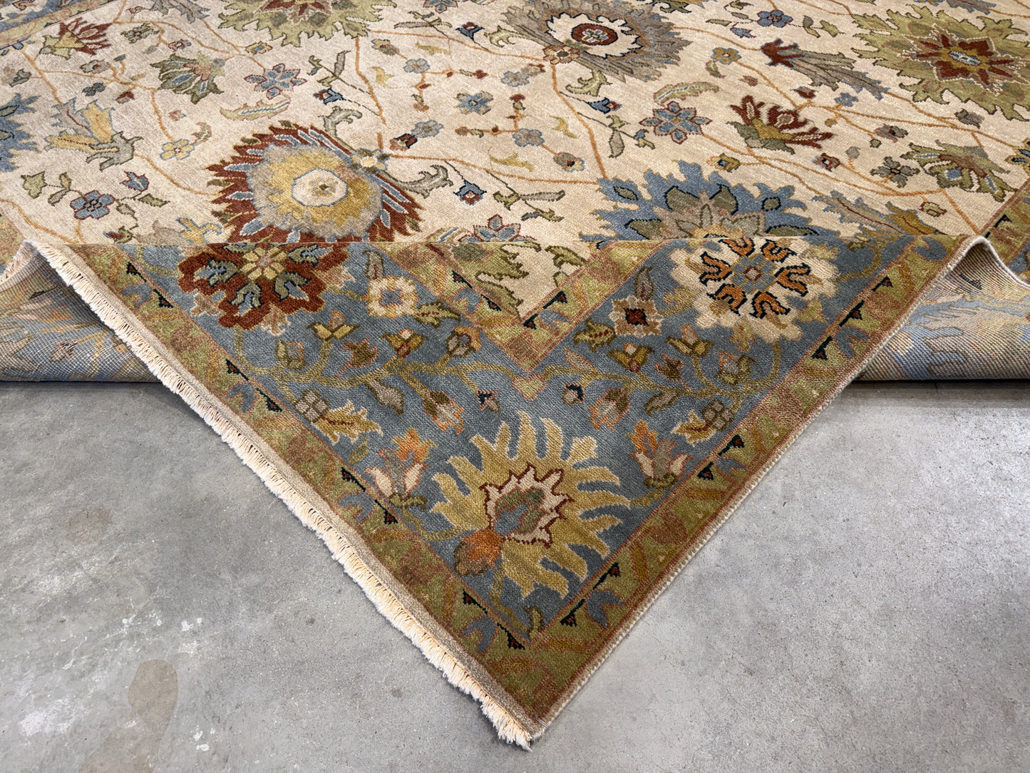 8’x9’10” Hand-Knotted Wool IndoMahal Area Rug