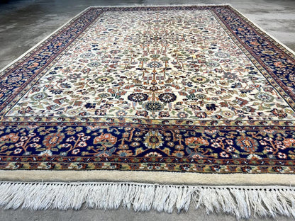6'8"x9'1" Handmade Wool IndoTabriz Rug
