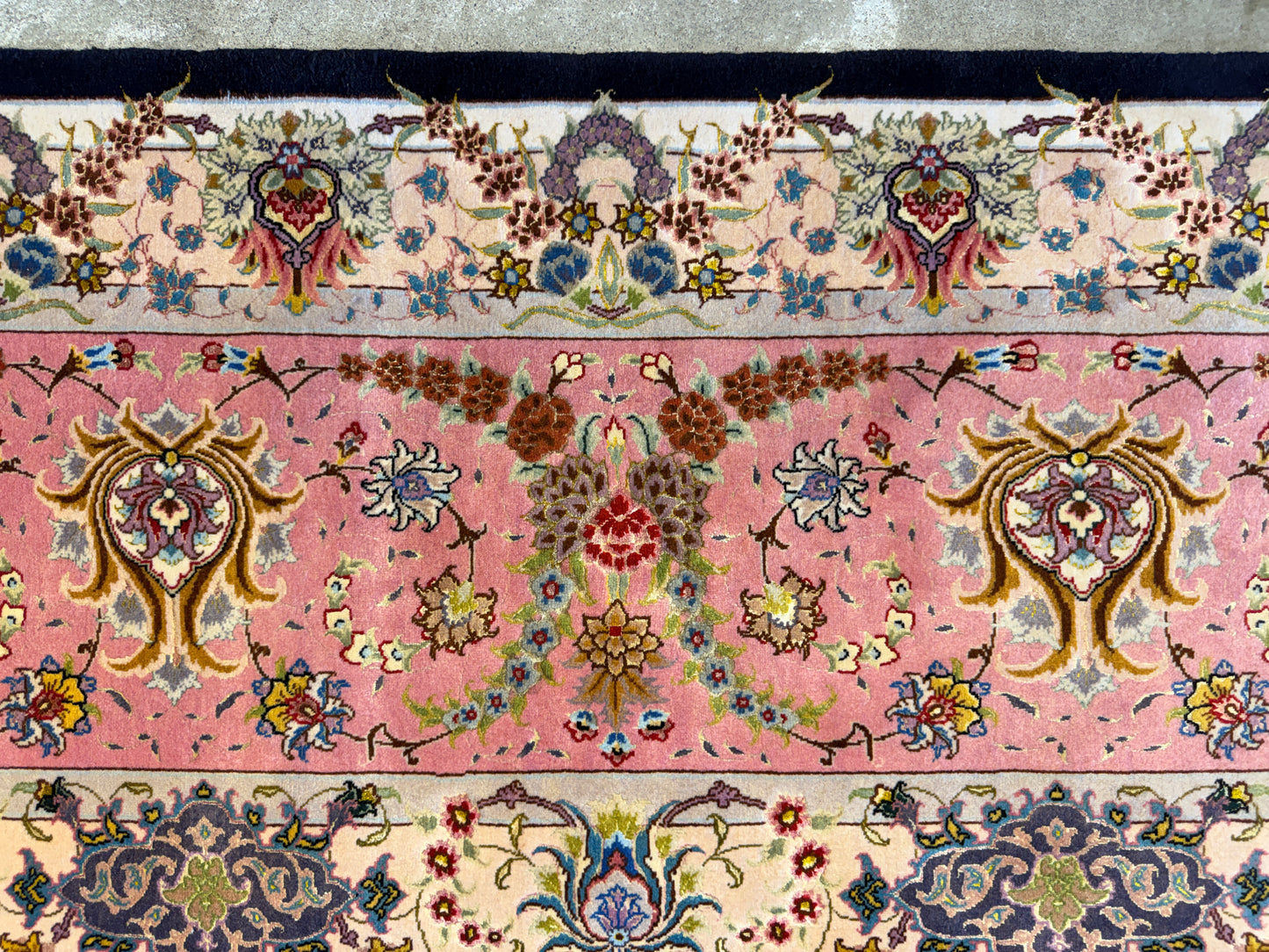 11’6”x16’6” Very Fine Hand-Knotted 70 Raj Signed Persian Tabriz Rug
