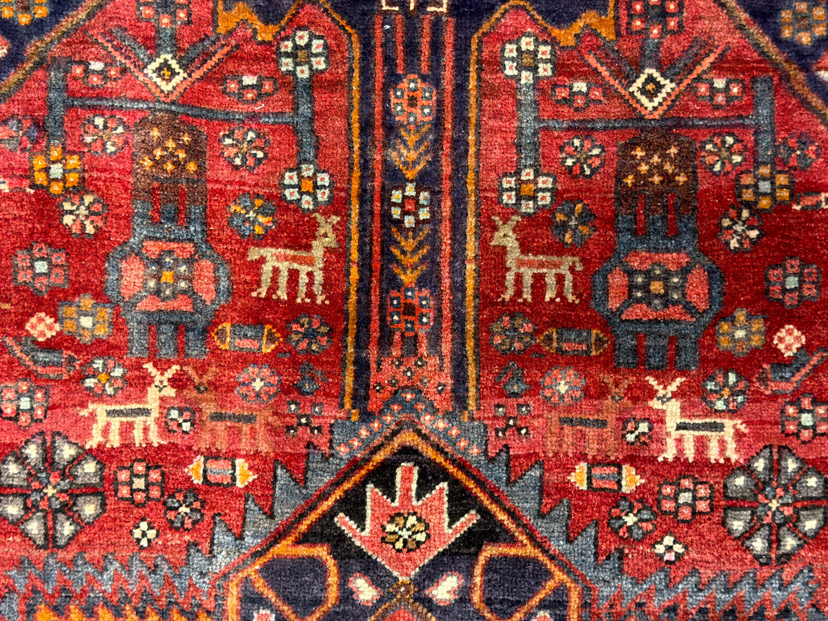 Antique Hand-Knotted Persian Bidjar Rug - 4’3”x7’7”