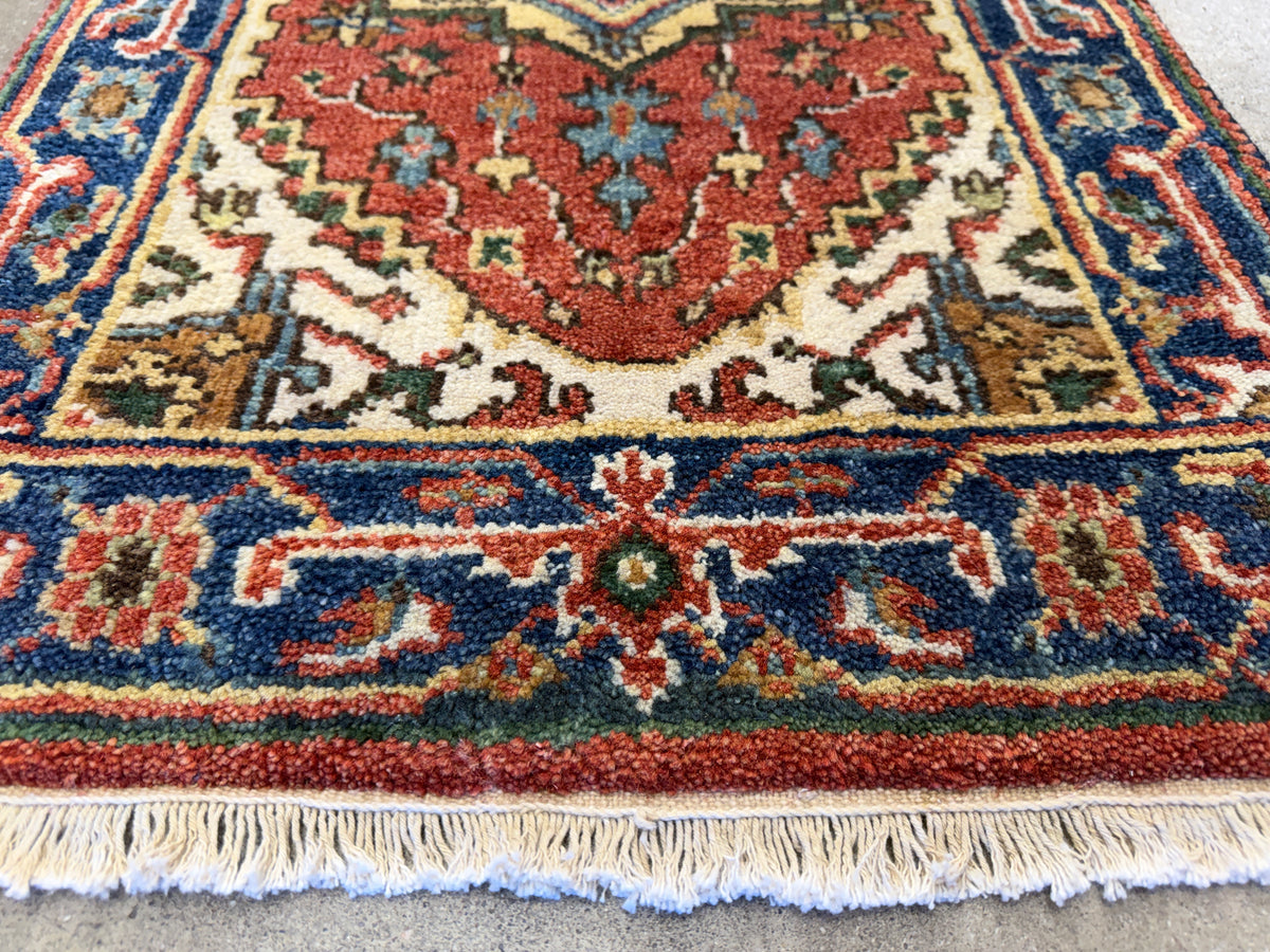 Hand-Knotted IndoHeriz Rug - 2’x3’