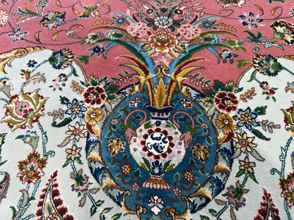 8’2”x11’8” Hand-Knotted 80 Raj Persian Tabriz Rug - Signed