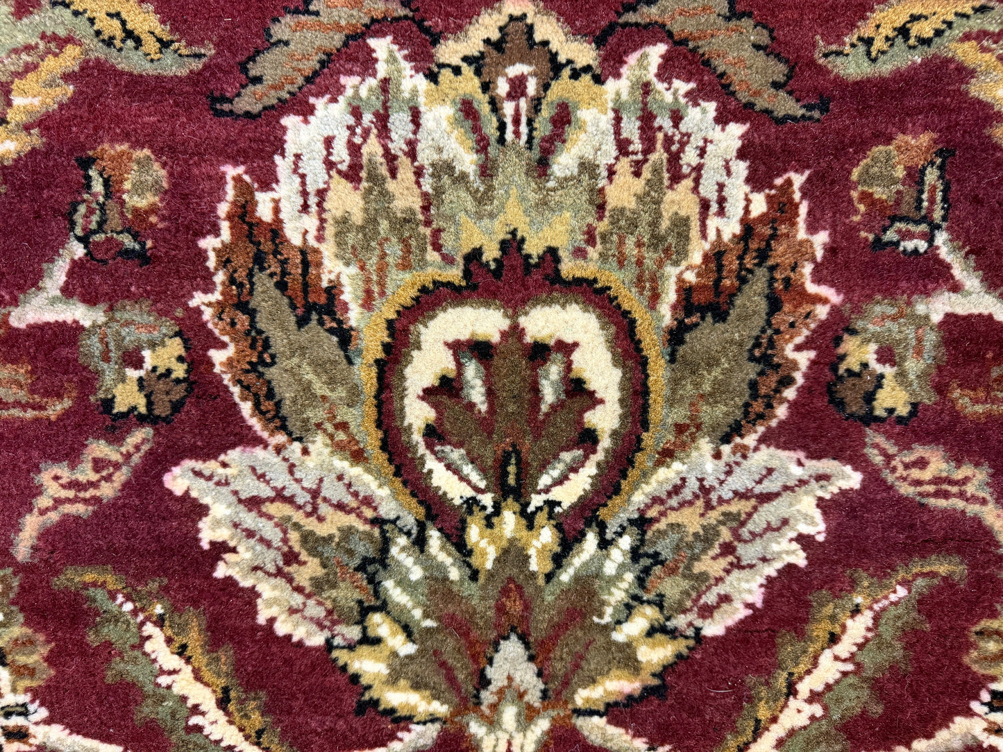 12’1”x15’2” Hand-Knotted Wool Agra Area Rug Handmade All-over Carpet