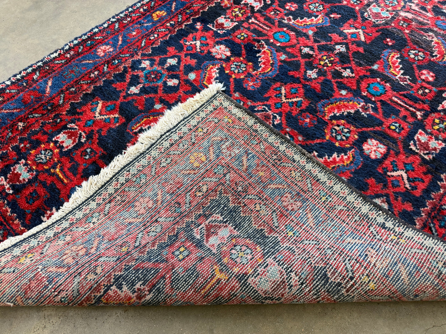 Hand-Knotted Antique Hamadan Runner - 3’9”x10’