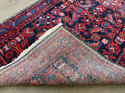 Hand-Knotted Antique Hamadan Runner - 3’9”x10’