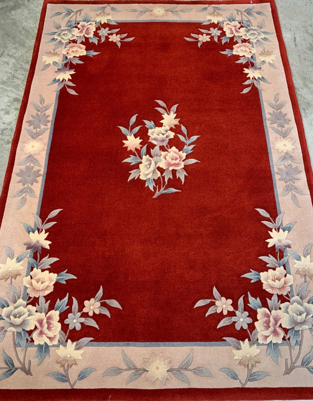 4'x6'2" Hand-Knotted Wool Art-Deco Area Rug - Handmade Carpet 4x6