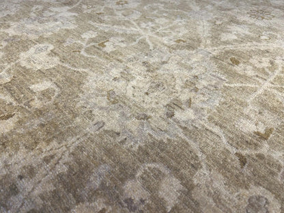 7’9”x10’10” Hand-Knotted Wool Oushak All-over Area Rug