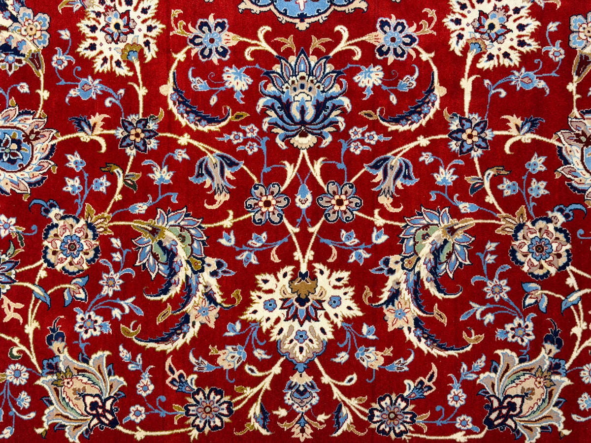 Antique Hand-Knotted Persian Isfahan Rug - Signed Zolfaghari - 8’10”x12’4”