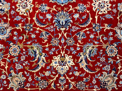 Antique Hand-Knotted Persian Isfahan Rug - Signed Zolfaghari - 8’10”x12’4”