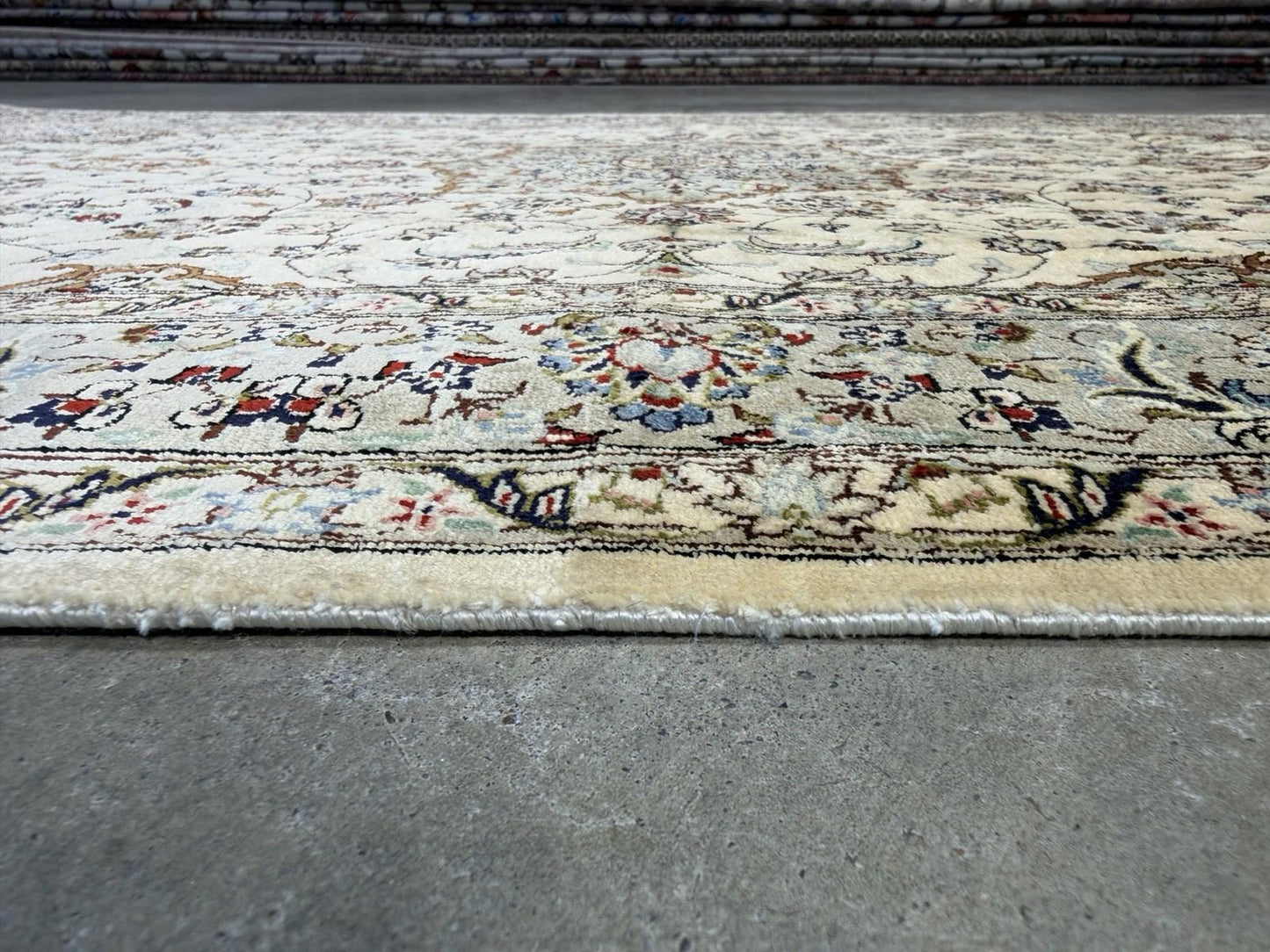 3x5 Luxurious Fine Hand-Knotted 100% Silk Persiane Qume Rug Handmade Beige