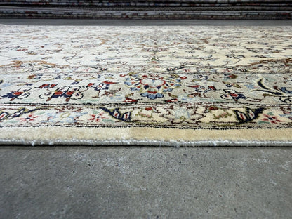 3x5 Luxurious Fine Hand-Knotted 100% Silk Persiane Qume Rug Handmade Beige