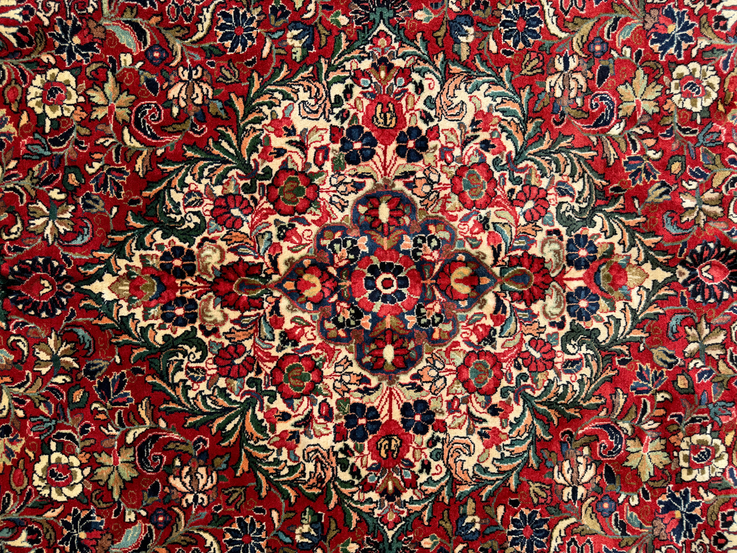 Hand-Knotted Persian Sarouk Rug - 10’x21’8”