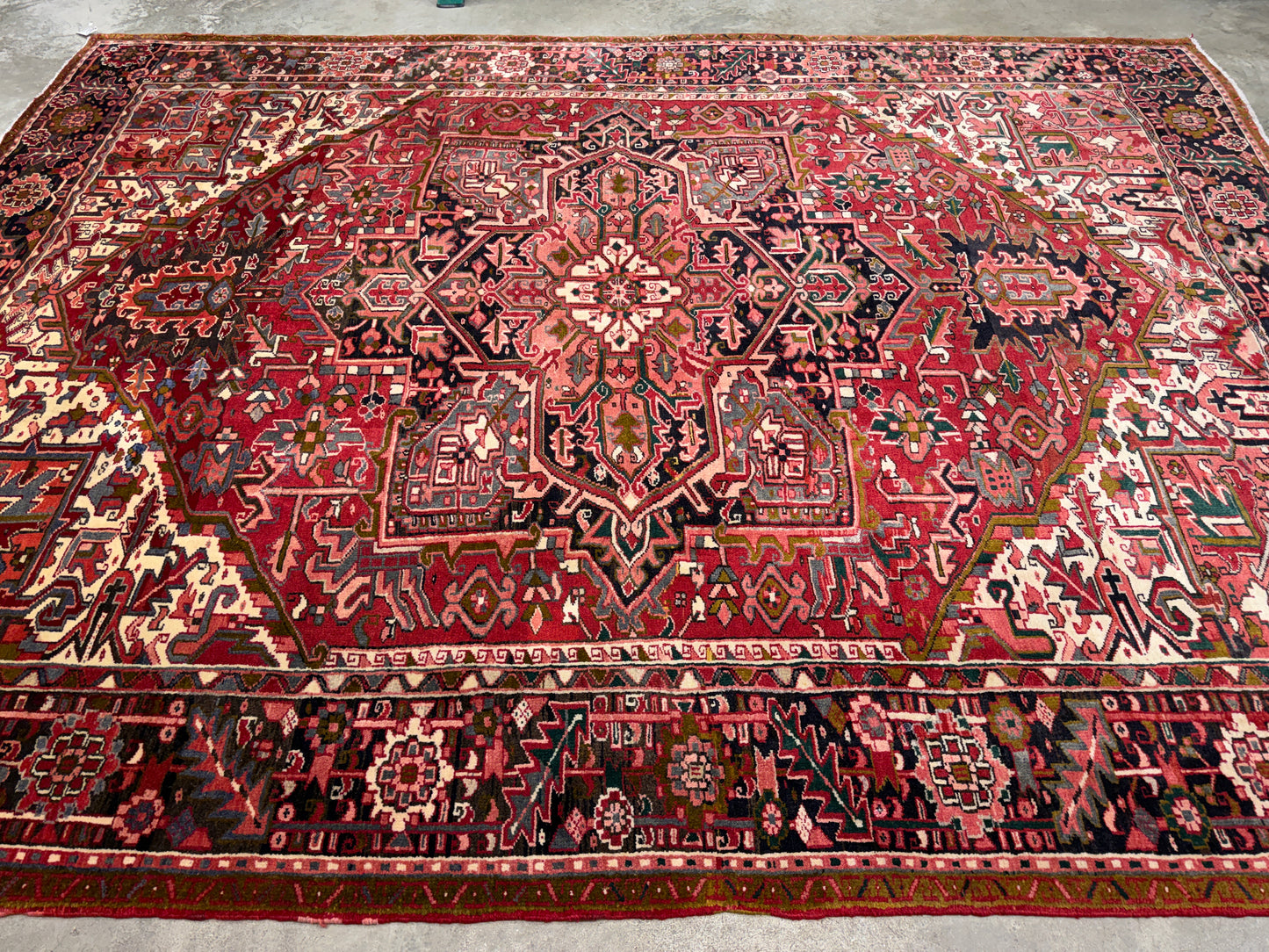 Hand-Knotted Persian Heriz Rug - 8’3”x10’9”