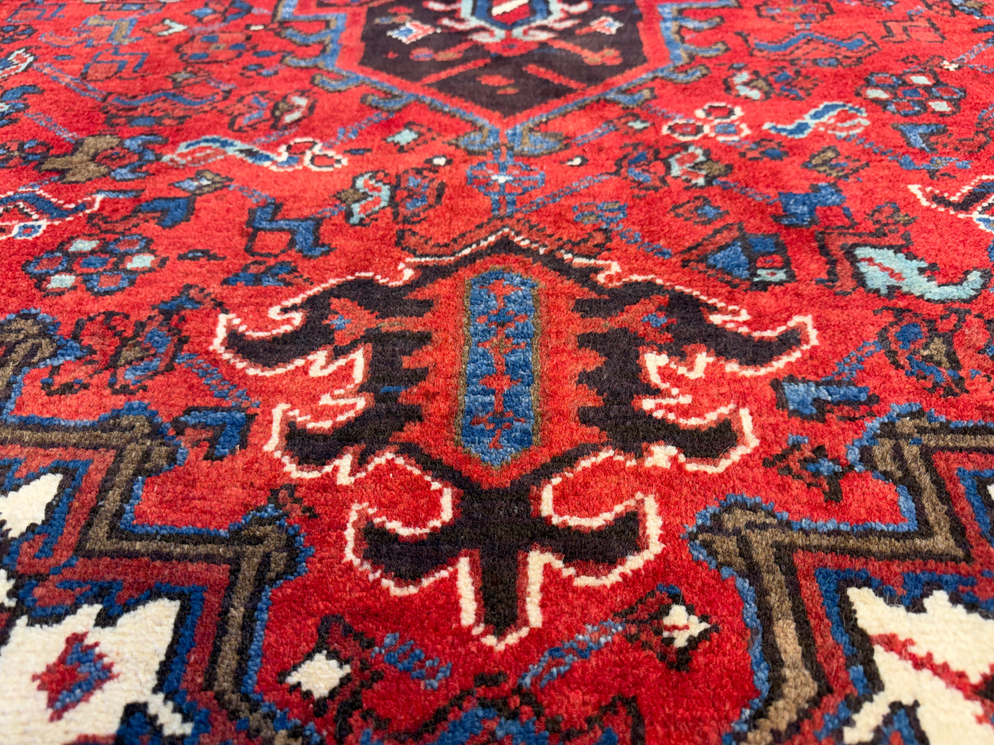 Hand-Knotted Persian Heriz Rug - 7’3”x10’3”