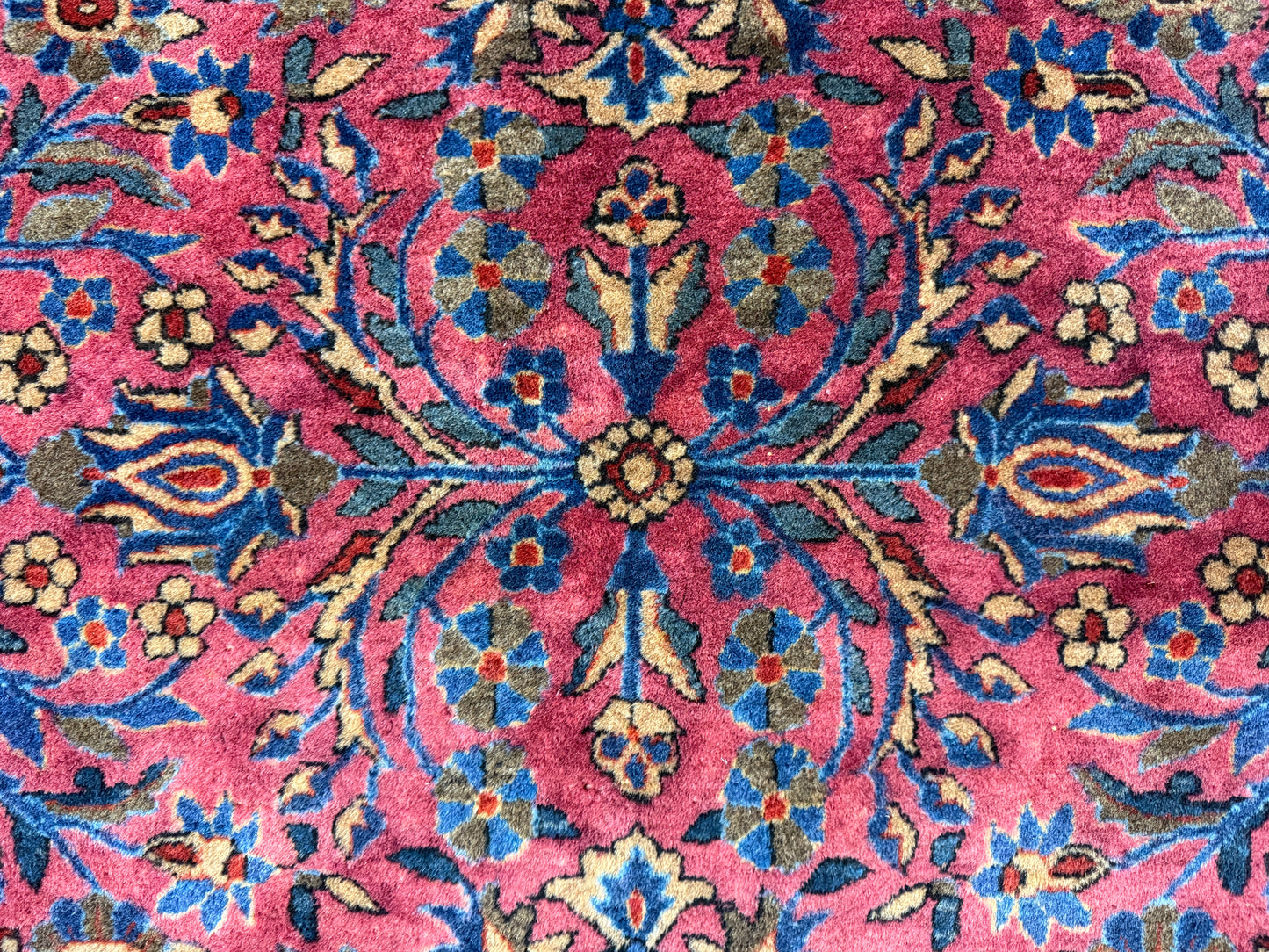 10’4”x16’4” Antique Hand-Knotted Fine Manchester Wool Persian Kashan Area Rug
