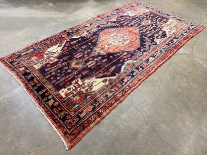 Hand-Knotted Persian Nahavand Rug - 5’7”x10’10”