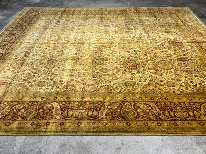 9'x11'9" Handmade 100% Wool All-over Indian Rug