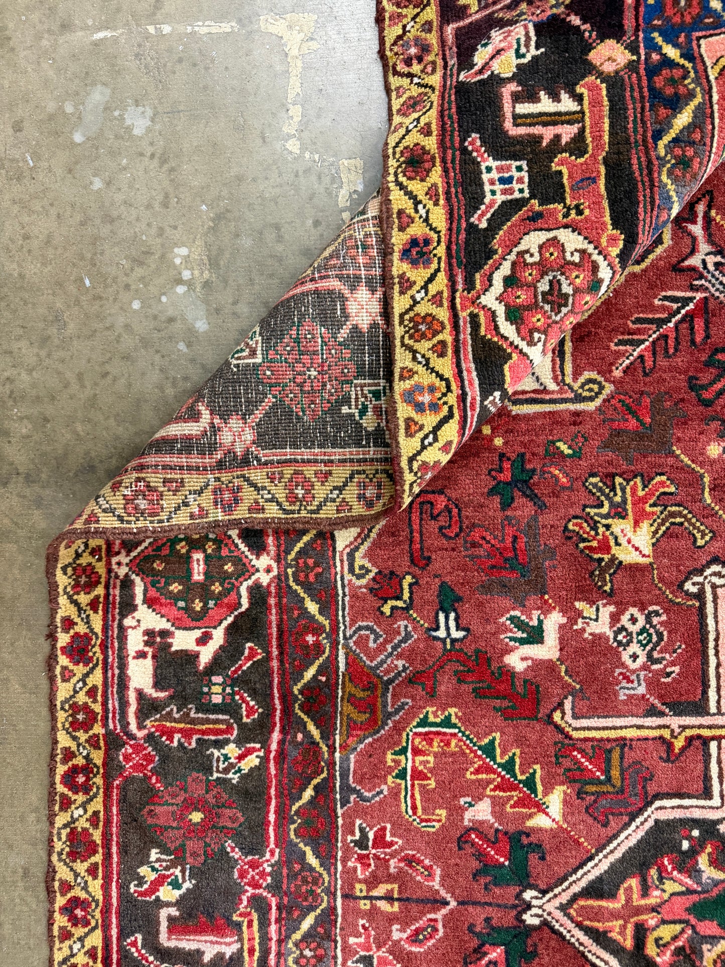 Hand-Knotted Persian Heriz Rug - 8’3”x10’6”