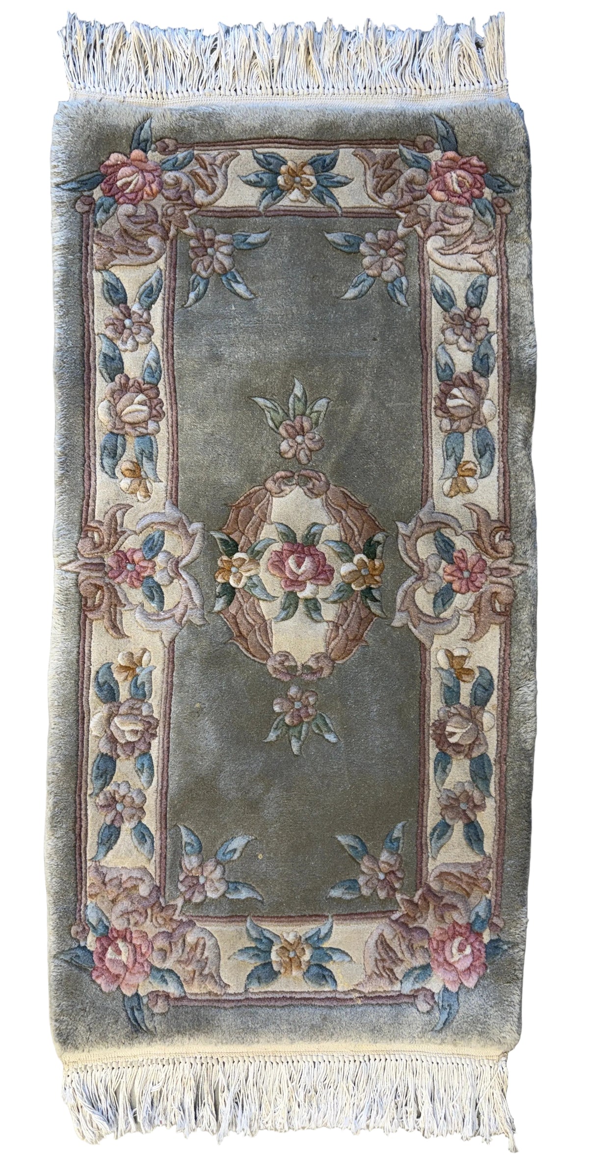 Hand-Knotted Art Deco Rug - 2’x4’